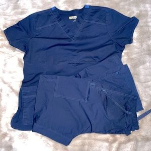 WonderWink Wonder Flex Navy Blue scrub SET in Large